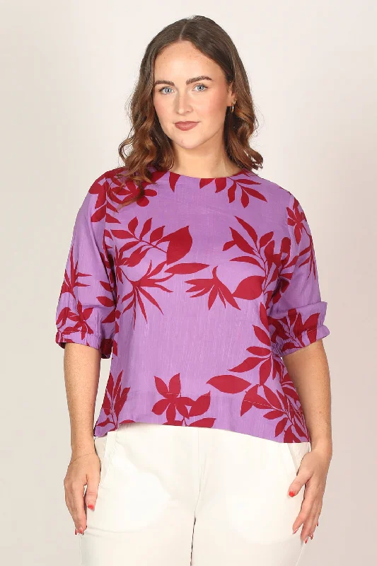 Audrey Blouse in Fuchsia Fever Delicate Pleat Blouse