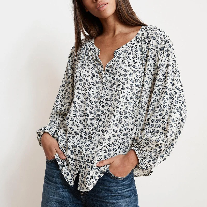 Kissan Sheer Blouse (Byzantium) Double-Layered Blouse