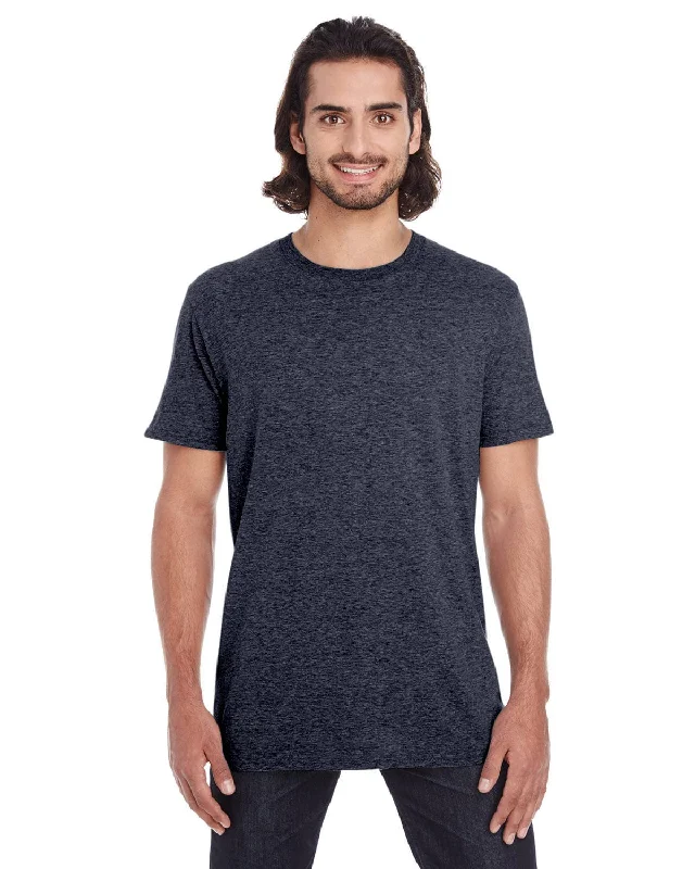 Anvil Fashion Fit T-Shirt | Heather Navy Mesh Canvas Denim