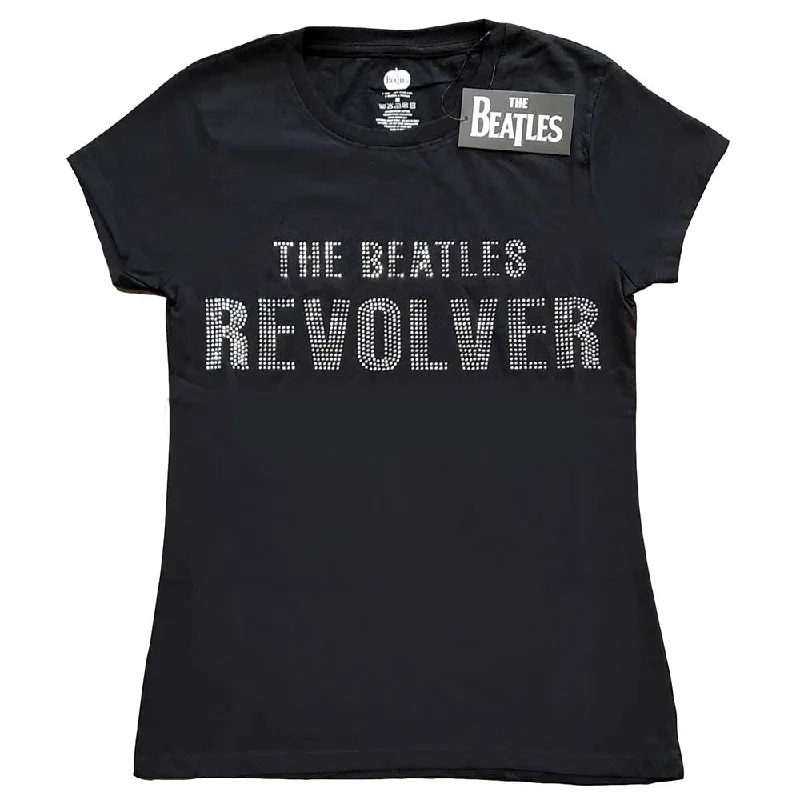 The Beatles Ladies T-Shirt: Revolver (Diamante) Oversized T-Shirt Spandex breathable