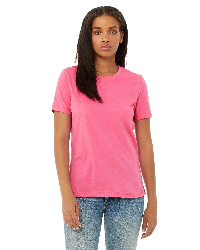 Bella+Canvas Ladies Relaxed Short Sleeve Jersey T-Shirt | Charity Pink Modern Contemporary Chic