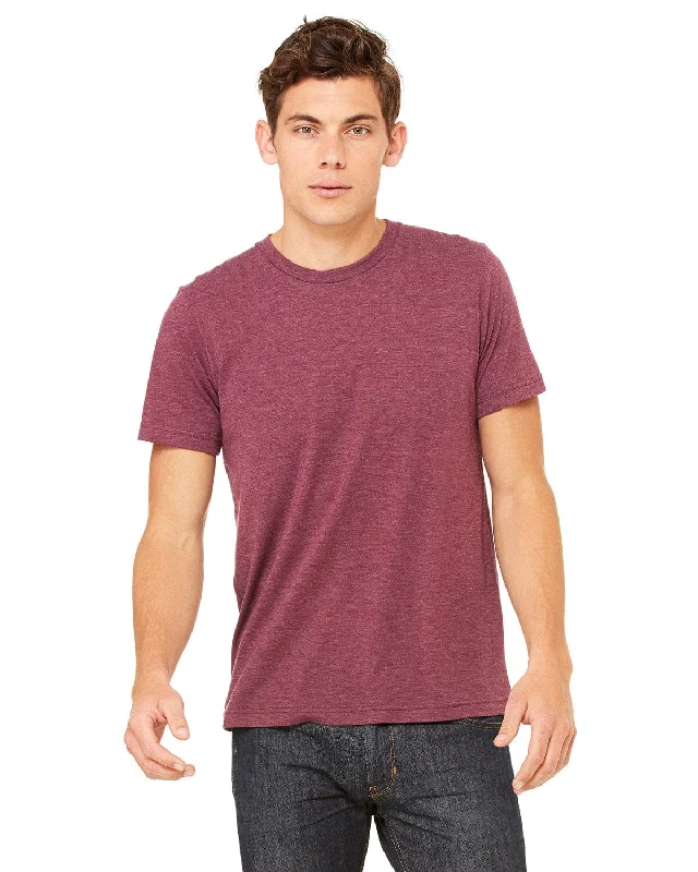 Bella+Canvas Triblend T-Shirt | Maroon Triblend Hooded Caped Shawl Collar