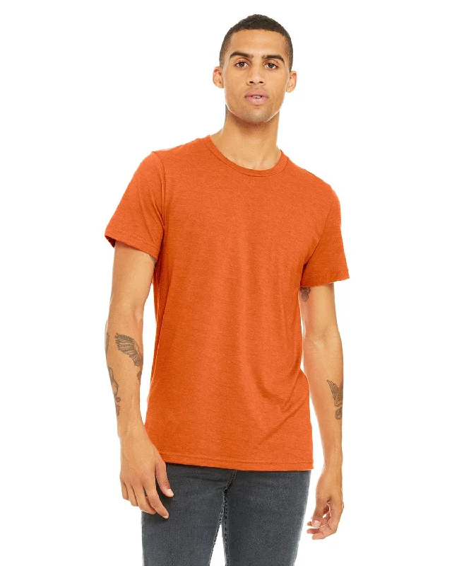 Bella+Canvas Unisex Heather CVC T-Shirt | Heather Orange Lace Blend Ribbed Blend Corduroy Blend