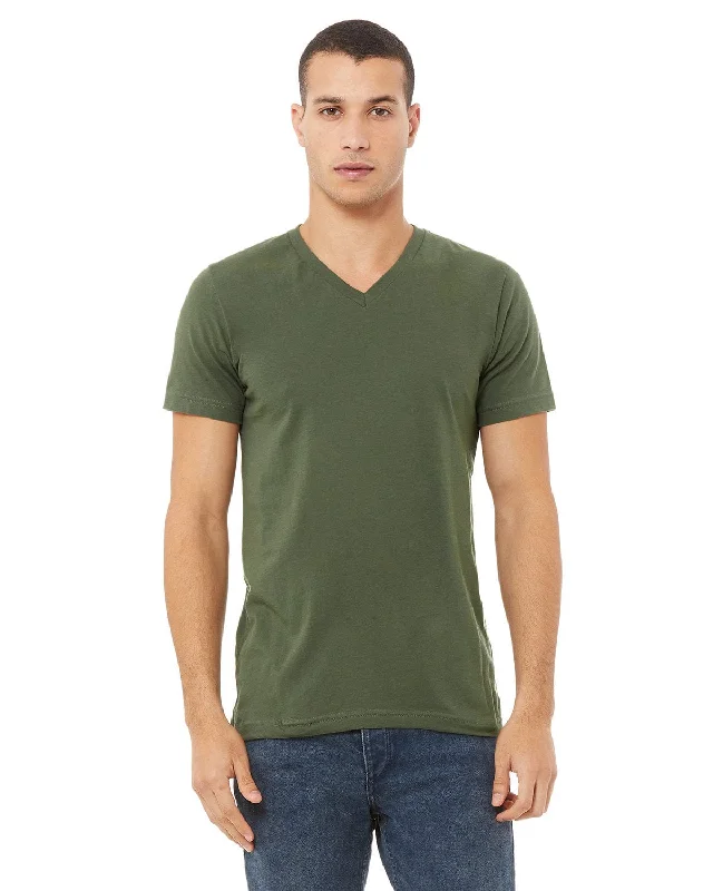 Bella+Canvas Unisex V-Neck T-Shirt | Military Green Cozy Warm Stylish