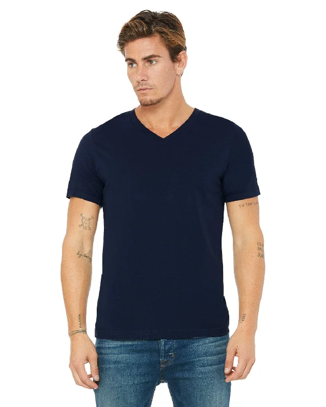 Bella+Canvas Unisex V-Neck T-Shirt | Navy Modern Contemporary Chic