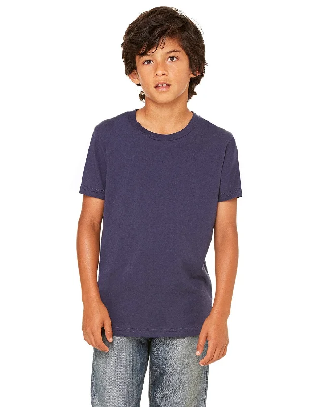 Bella+Canvas Youth Short Sleeve T-Shirt | Navy Layered Multi-layer Single Layer