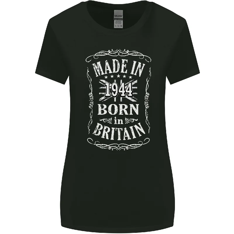 Born In Britain 79th Birthday Made 1944 Womens Wider Cut T-Shirt Casual Formal Business