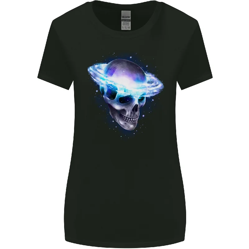 Brainstorm SCI-FI Skull Gothic Space Womens Wider Cut T-Shirt Nylon Fabric Polyester Fabric Spandex Fabric