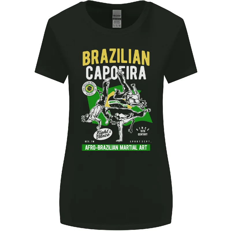 Brazilian Capoeira Mixed Martial Arts MMA Womens Wider Cut T-Shirt Modern Contemporary Chic