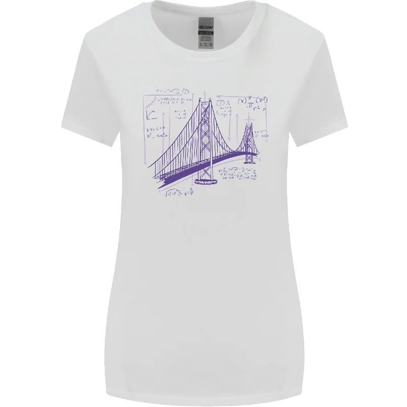 Bridge Equation Physics Maths Geek Womens Wider Cut T-Shirt Oversized T-Shirt Spandex breathable