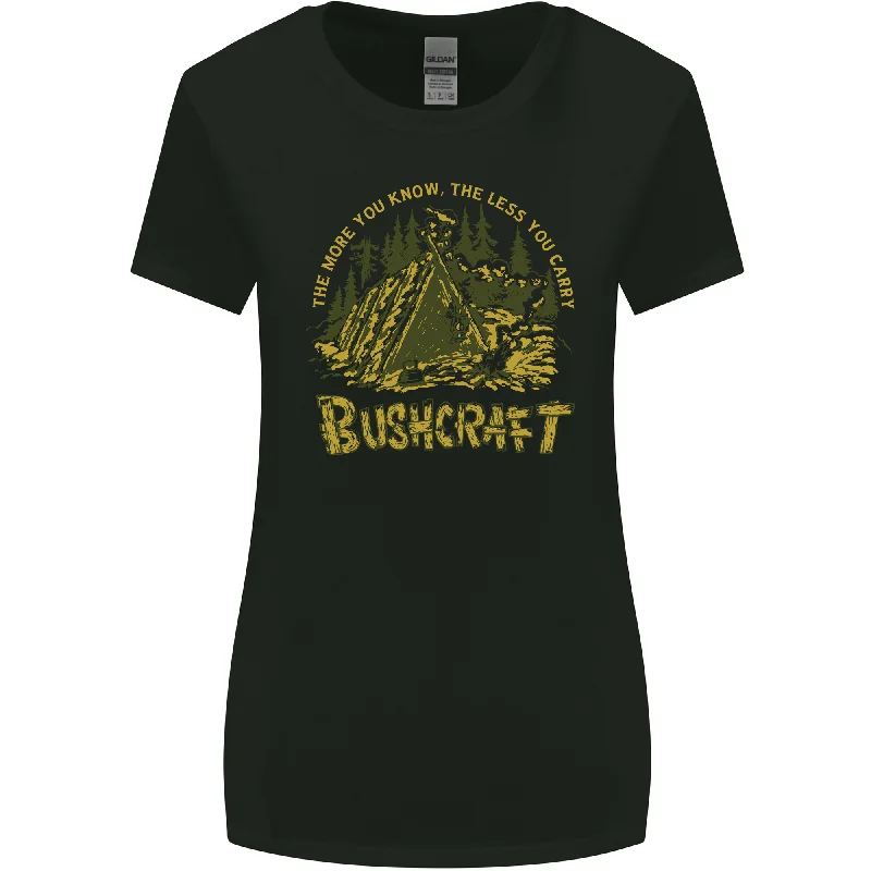 Bushcraft Funny Outdoor Persuits Camping Scouts Womens Wider Cut T-Shirt Casual Formal Business