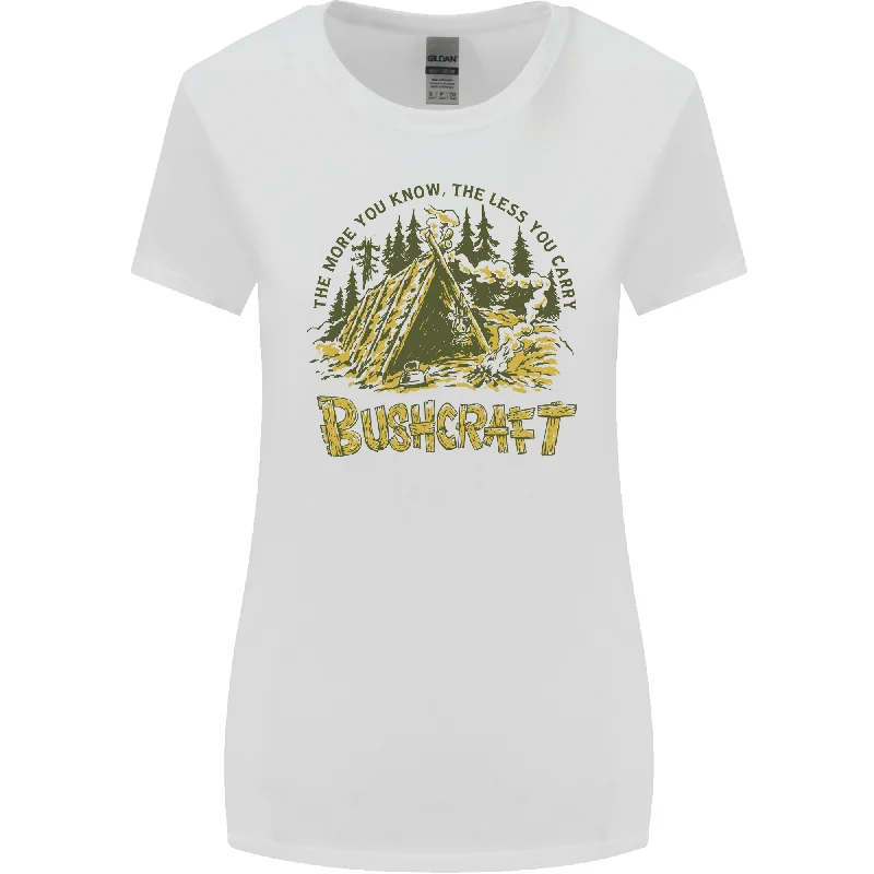 Bushcraft Funny Outdoor Pursuits Scouts Camping Womens Wider Cut T-Shirt Fashionable Trendy Casual