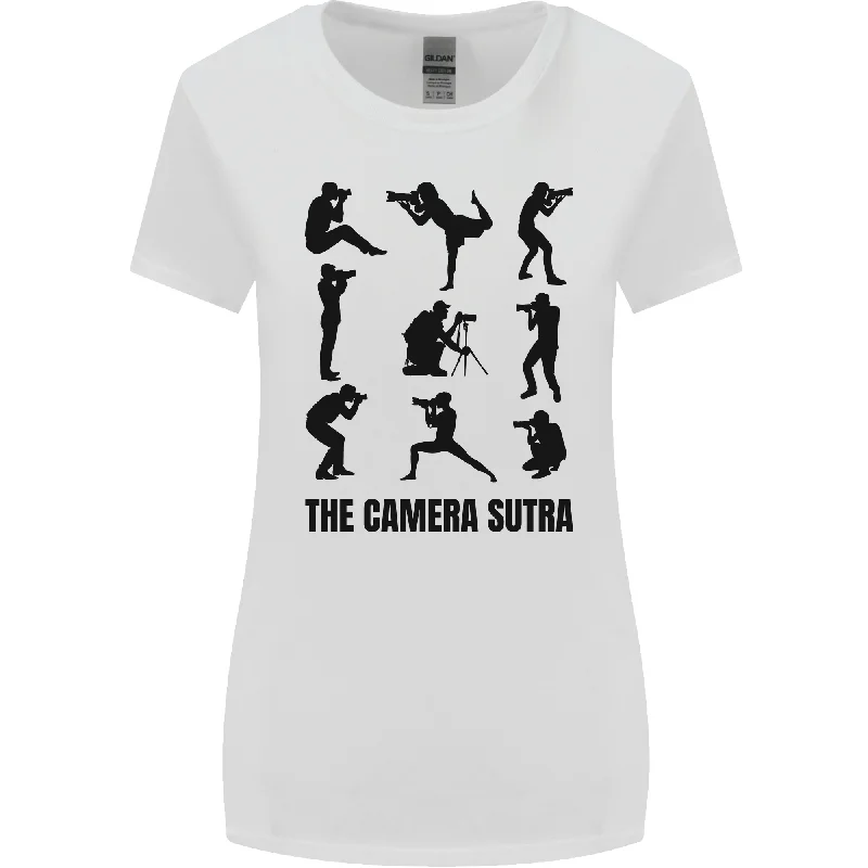 Camera Sutra Funny Photographer Photography Womens Wider Cut T-Shirt Casual Formal Business