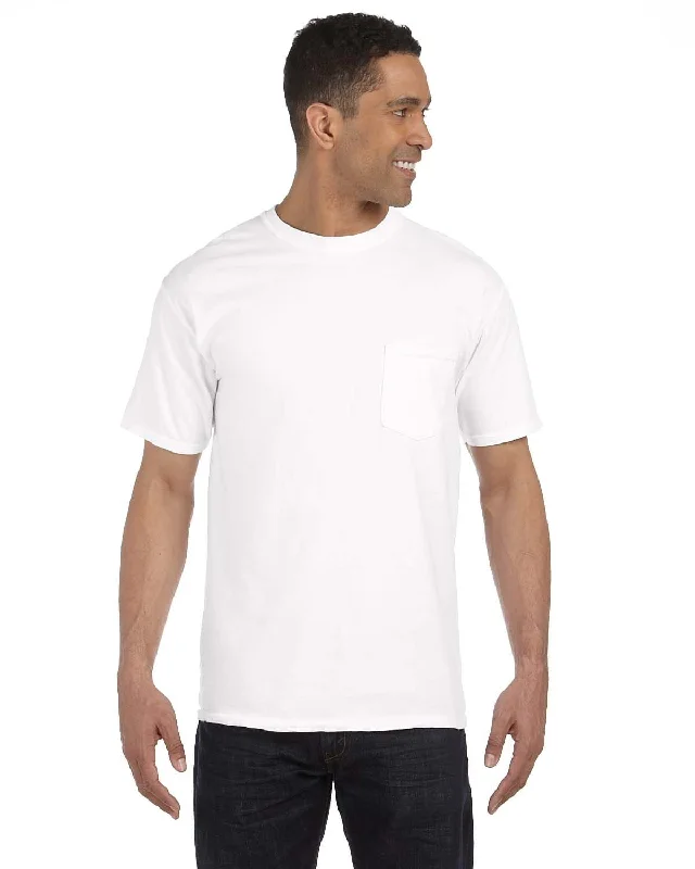 Comfort Colors Garment-Dyed Pocket T-Shirt | White Anti-Pilling Machine Wash Handmade