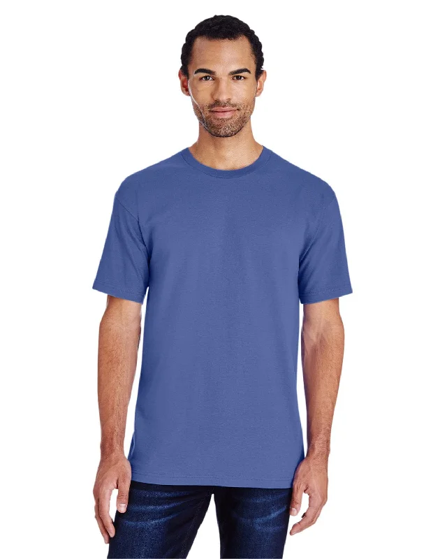 Gildan Hammer Heavyweight T-Shirt | Flo Blue Zippered Front Buttoned Front Snap Front