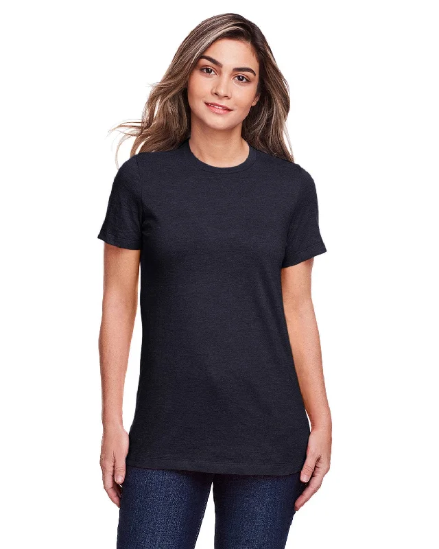 Gildan Ladies Softstyle CVC T-Shirt | Navy Mist Solid Print Embellished