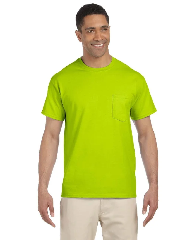 Gildan Ultra Cotton Pocket T-Shirt | Safety Green Oversized T-Shirt Spandex breathable