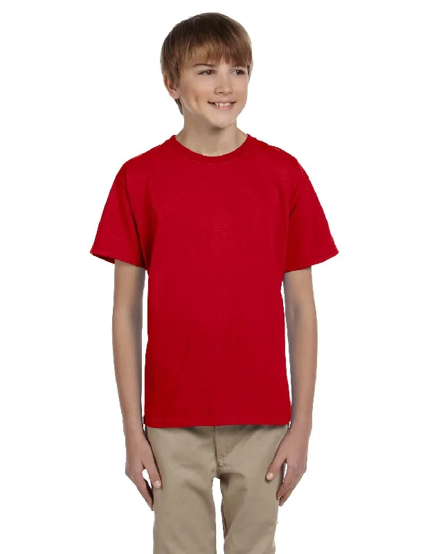 Gildan Ultra Cotton Youth Heavyweight T-Shirt | Cherry Red Chenille Blend Fleece Blend Nylon Blend