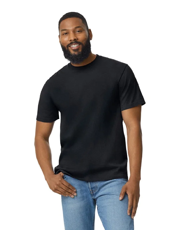 Gildan Unisex Softstyle Midweight T-Shirt | Pitch Black Terry Blend Velvet Blend Canvas Blend