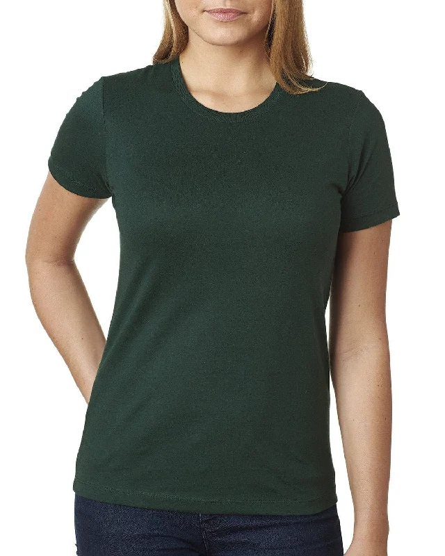 Next Level Ladies Boyfriend Tee | Forest Green Terry Blend Velvet Blend Canvas Blend