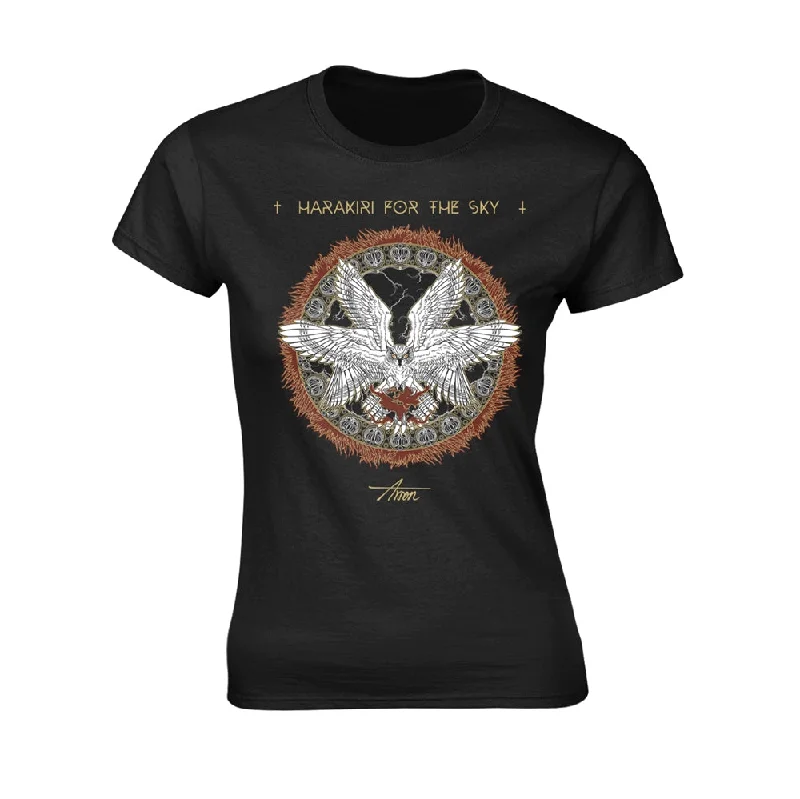 Harakiri For The Sky Ladies T-shirt: Arson Fire Asymmetrical Pockets Print