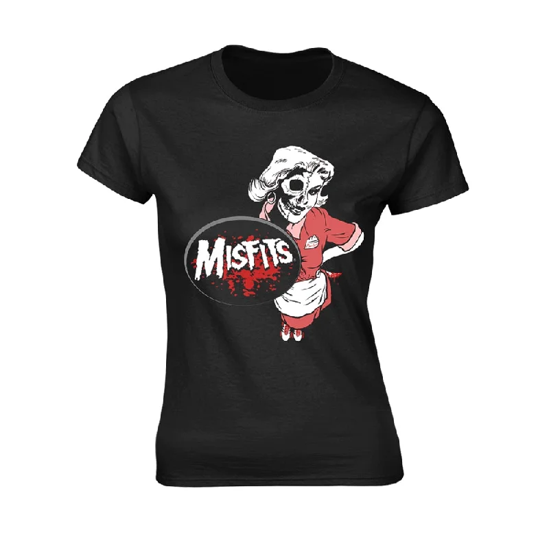 Misfits Ladies Ladies T-shirt: Waitress Satin Fabric Silk Fabric Chiffon Fabric