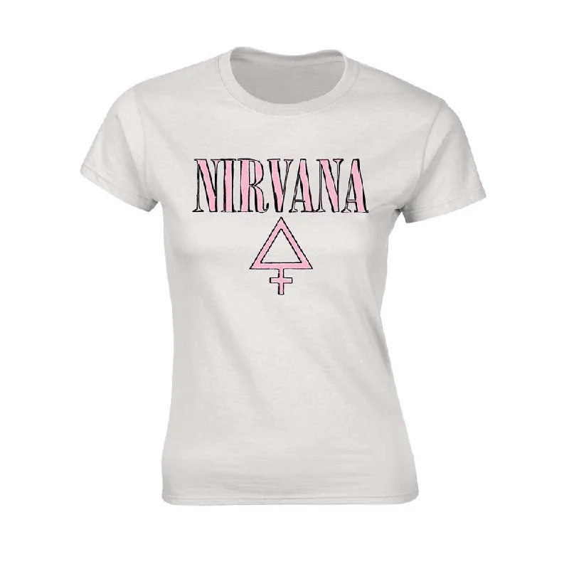 Nirvana Ladies T-shirt: Femme Collared Crew Neck Turtle Neck