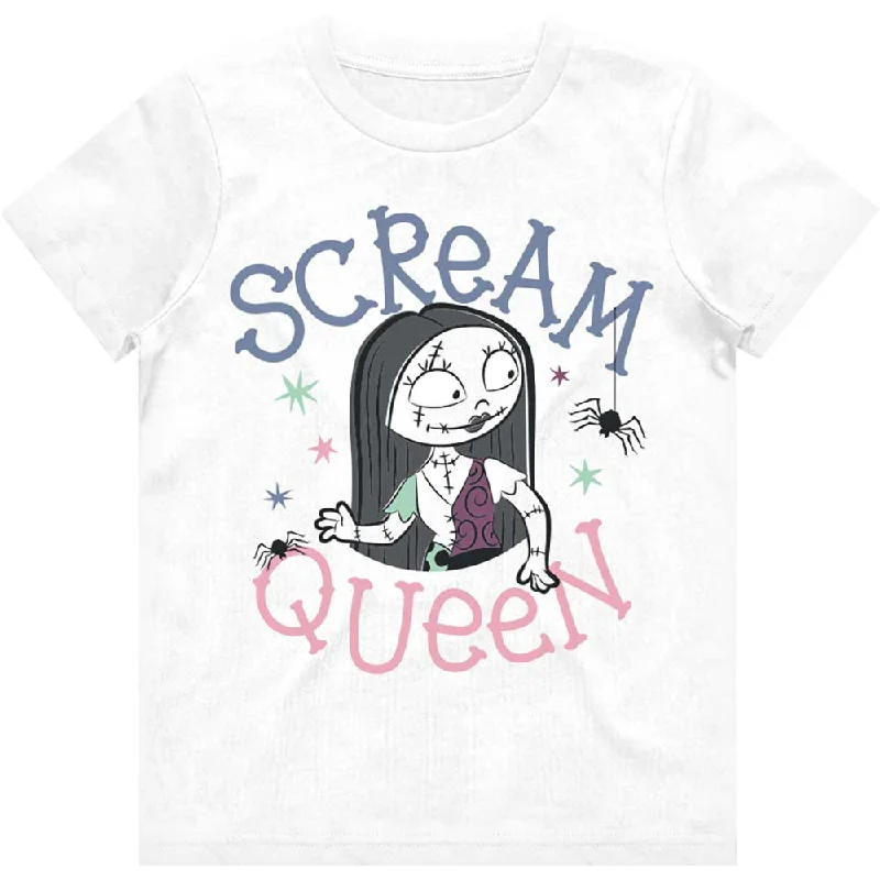 Disney Kids Girls T-Shirt: The Nightmare Before Christmas Scream Queen Chenille Brocade Lace