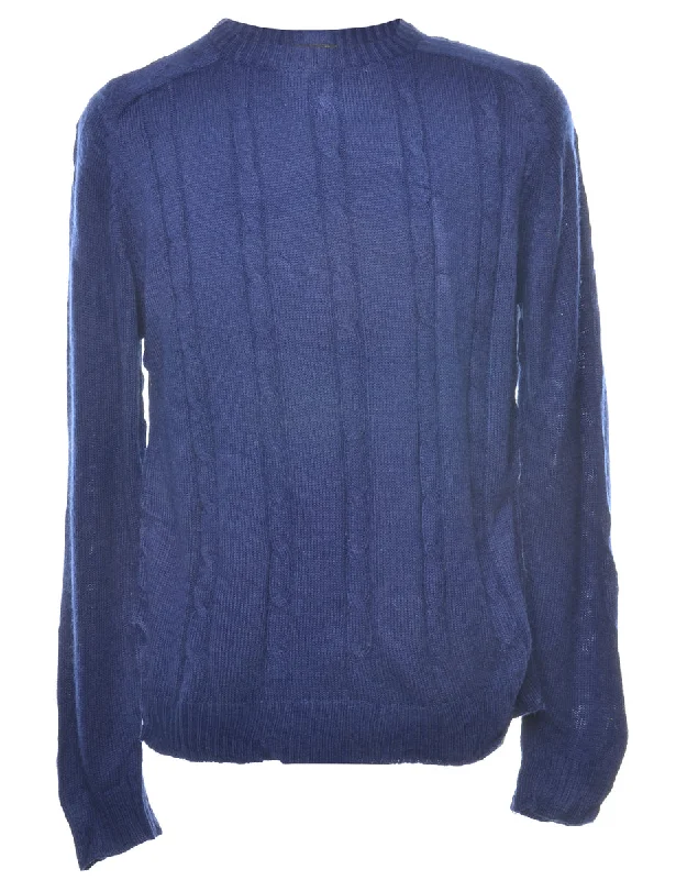 Fine Knit Jumper - M Fitted Slim Tailored