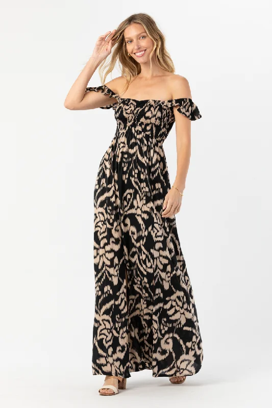 Hollie Maxi Dress Elegant Maxi Dress with Drapes