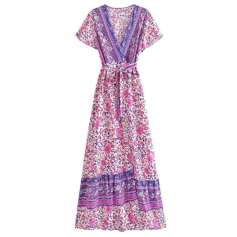 Iomene Boho Maxi Dress Stylish A-Line Maxi Dress