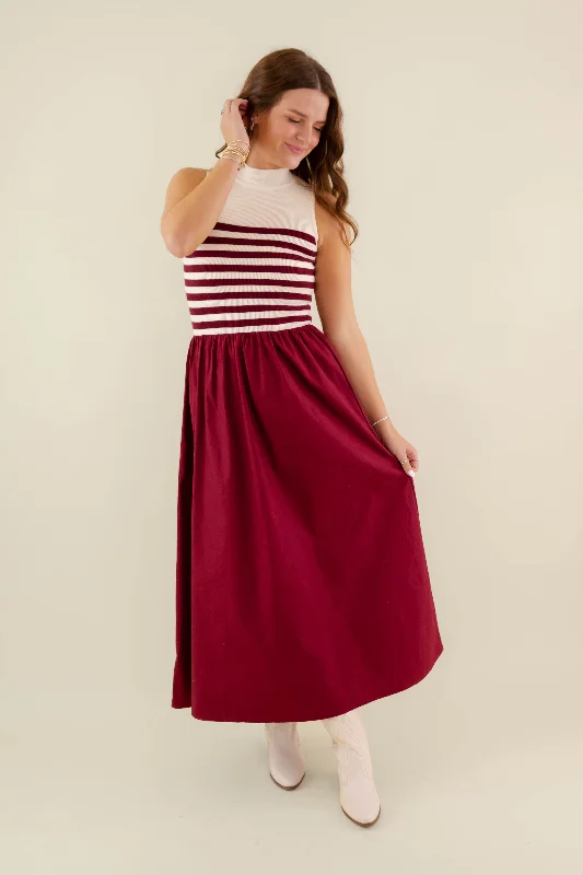 She's A Classic Maxi Dress-Wine Stylish One-Shoulder Maxi Dress