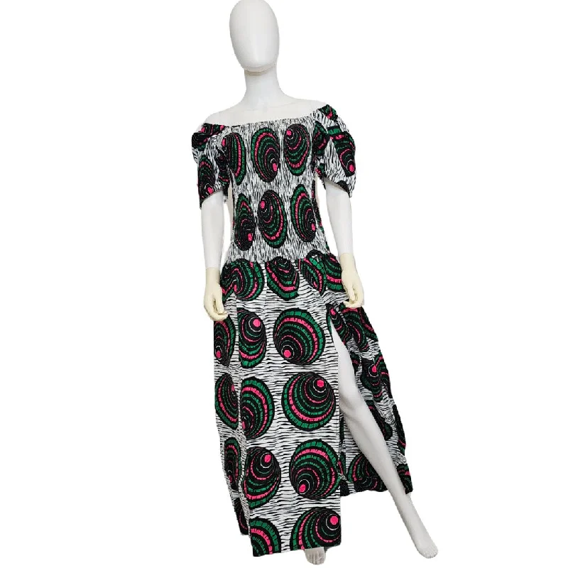 Smocked Ankara Maxi Dress Pattern Elegant Silk Maxi Dress