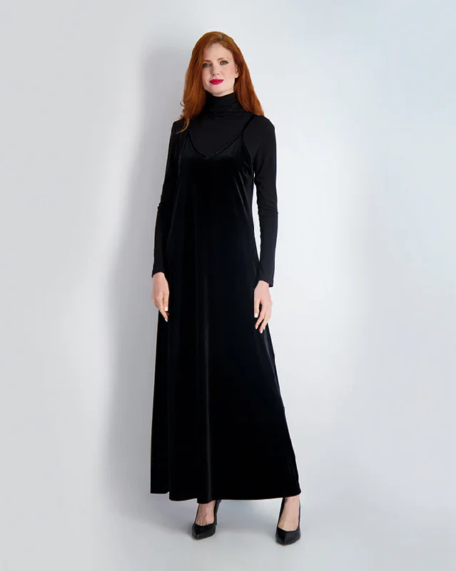 VELVET JUMPER MAXI SET Zippered Buttoned Snapped