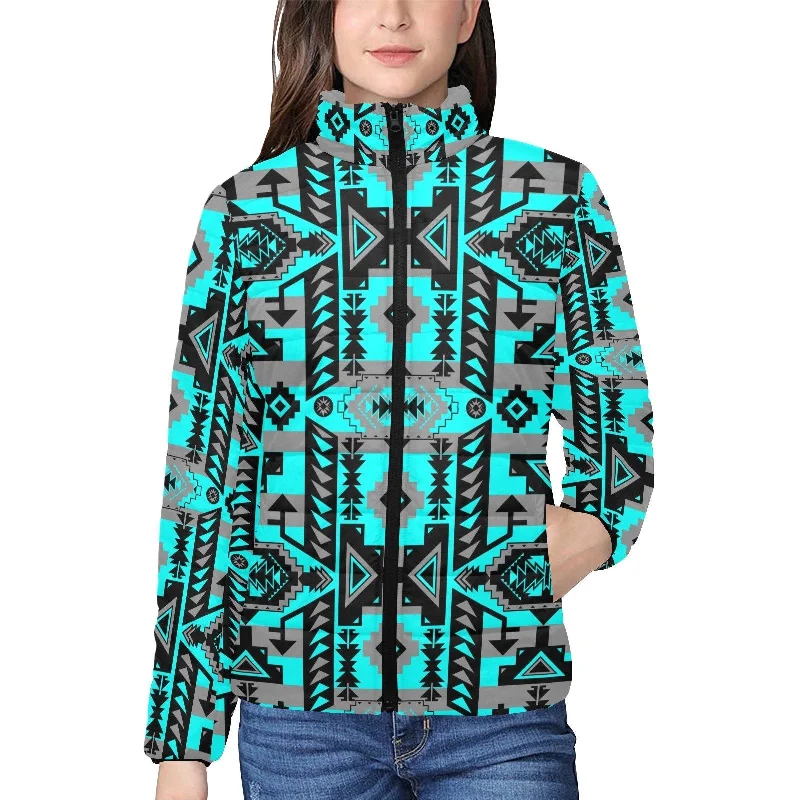 Chiefs Mountain Sky Women's Stand Collar Padded Jacket Knit Fabric Woven Fabric Fleece Fabric