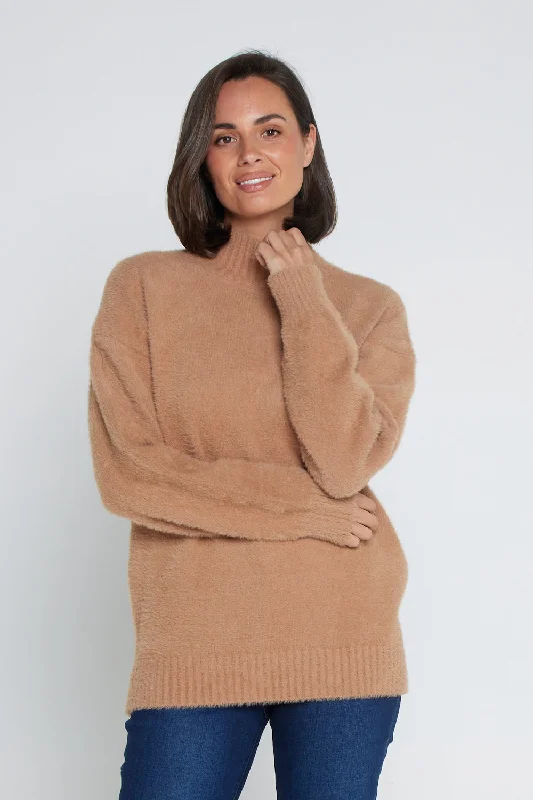 Christa Jumper - Caramel Tailored Straight A-Line