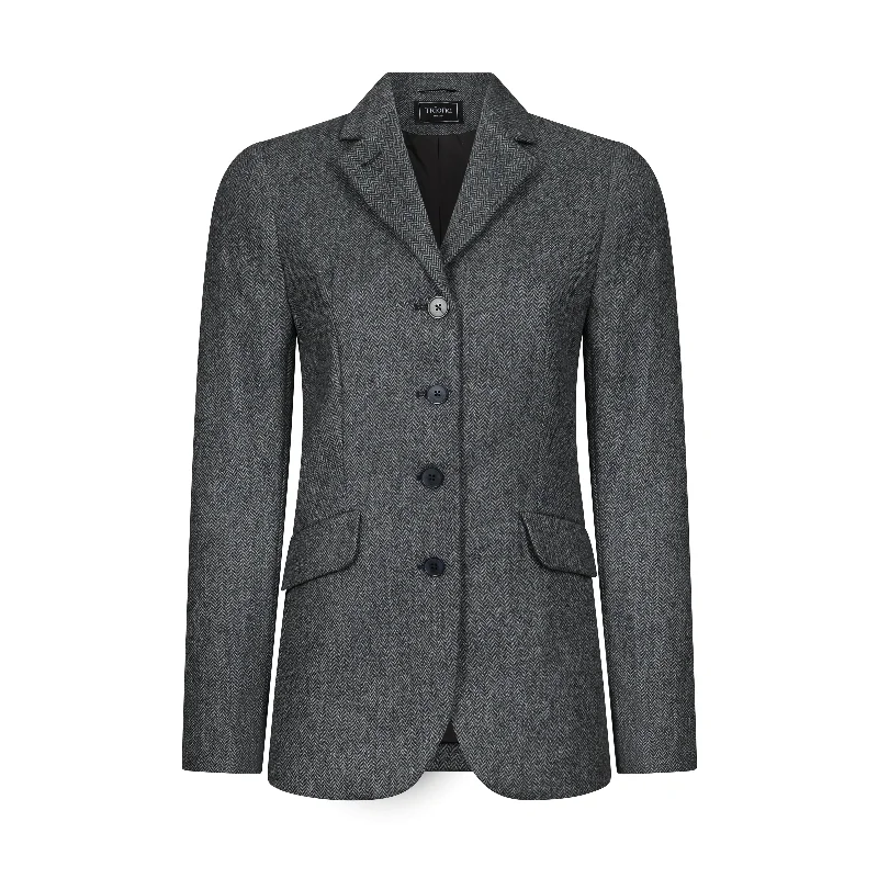 Charcoal Herringbone Fiadh Donegal Tweed Jacket Herringbone Jacket Houndstooth Jacket Plaid Jacket