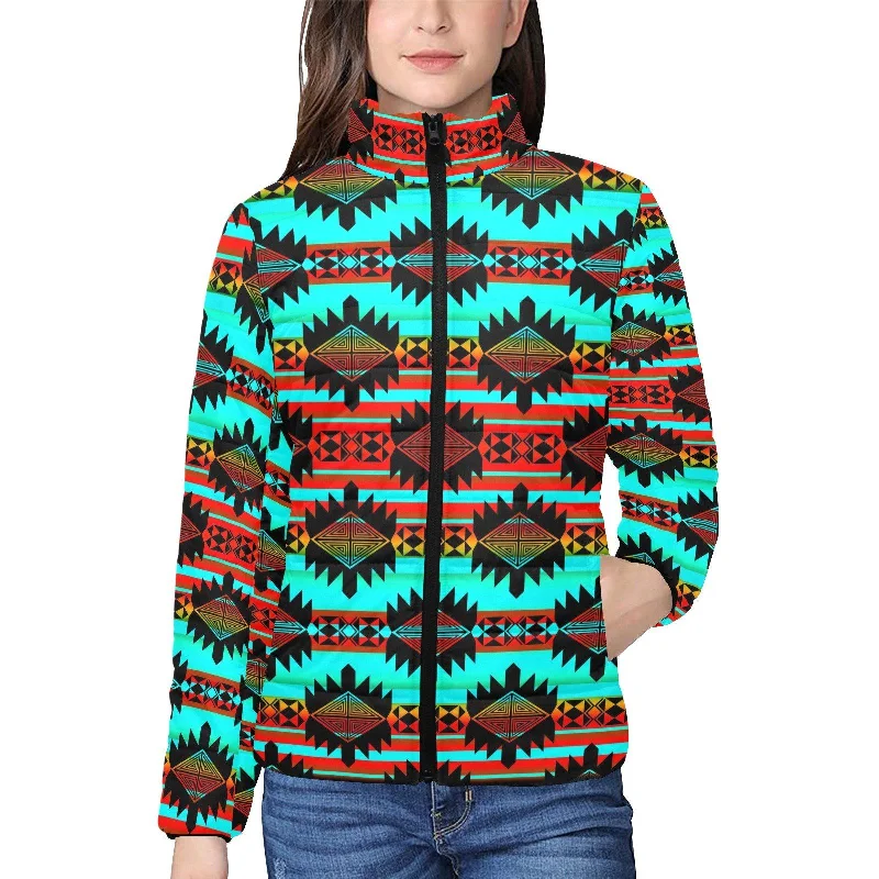 Okotoks Arrow Women's Stand Collar Padded Jacket Appliqued Jacket Beaded Jacket Sequined Jacket