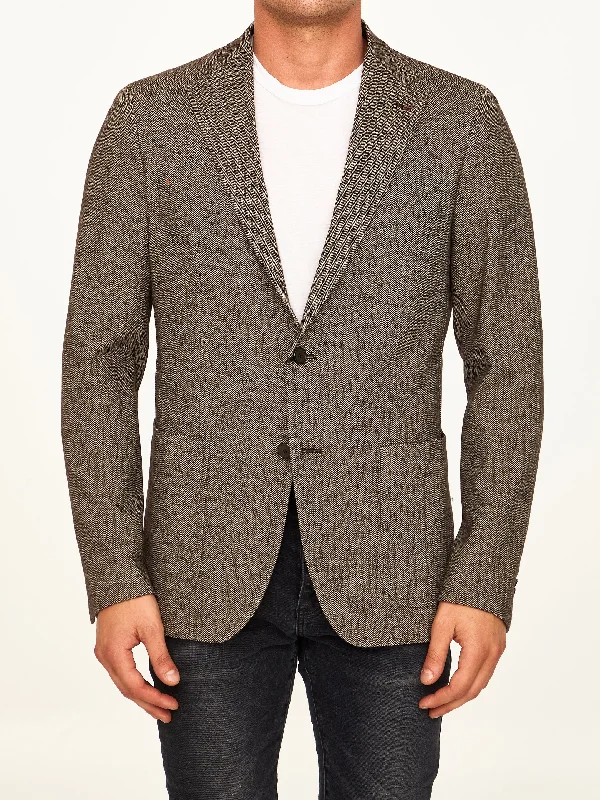 Single-breasted Herringbone Jacket Wool Jacket Cashmere Jacket Tweed Jacket