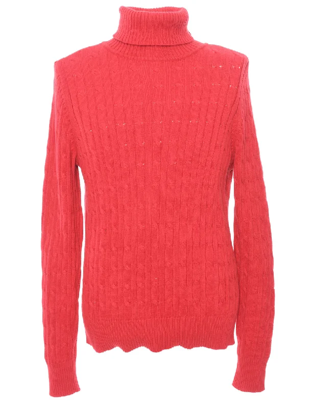 St. John Bay Polo Neck Jumper - L Embroidered Appliqued Beaded