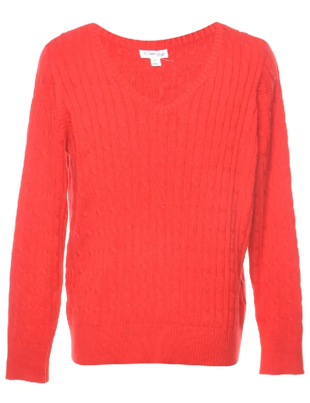 St John's Bay Jumper - XL Mesh Sweater Canvas Denim