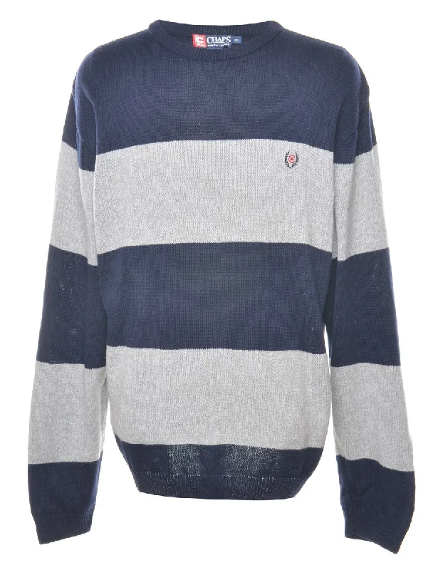 Two Tone Chaps Jumper - XL Collared Crew Neck Turtle Neck