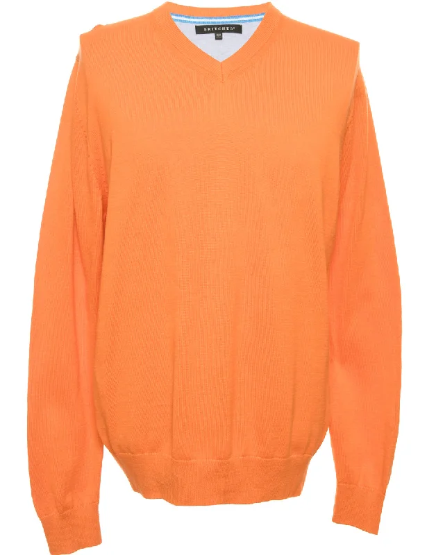 Orange Britches Jumper - M Open Front Closed Front Wrap Front