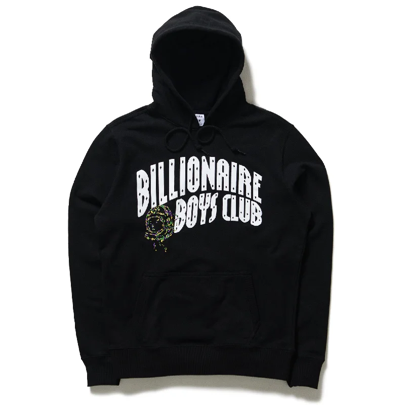 Billionaire Boys Club Confetti Helmet Hoodie - Black Hoodie with Color Block Contrast Stylish