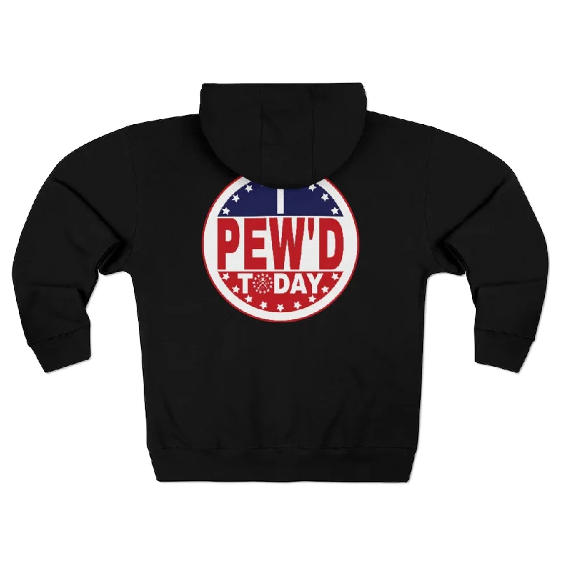 I Pew'd Today, Premium Full Zip Hoodie Hoodie with Full-Zip Functional Layering