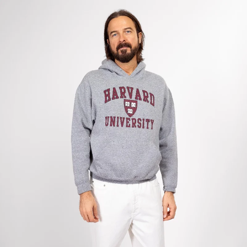 Med-Lrg 90s Harvard University Hooded Sweatshirt Oversized Hoodie Comfort Casual