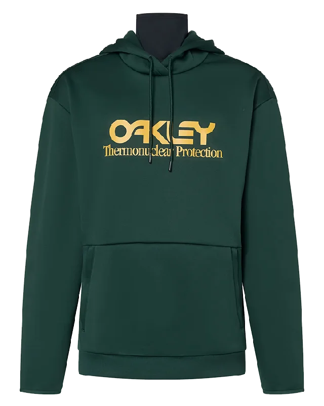 Oakley Rider Long 2.0 Hoodie - Hunter Green/Amber Yellow Hoodie with Contrast Stitching Detailed Premium