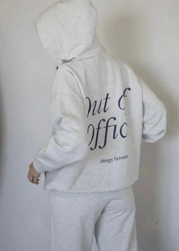 Out of Office Hoodie Set Hoodie with Fur Luxurious Winter