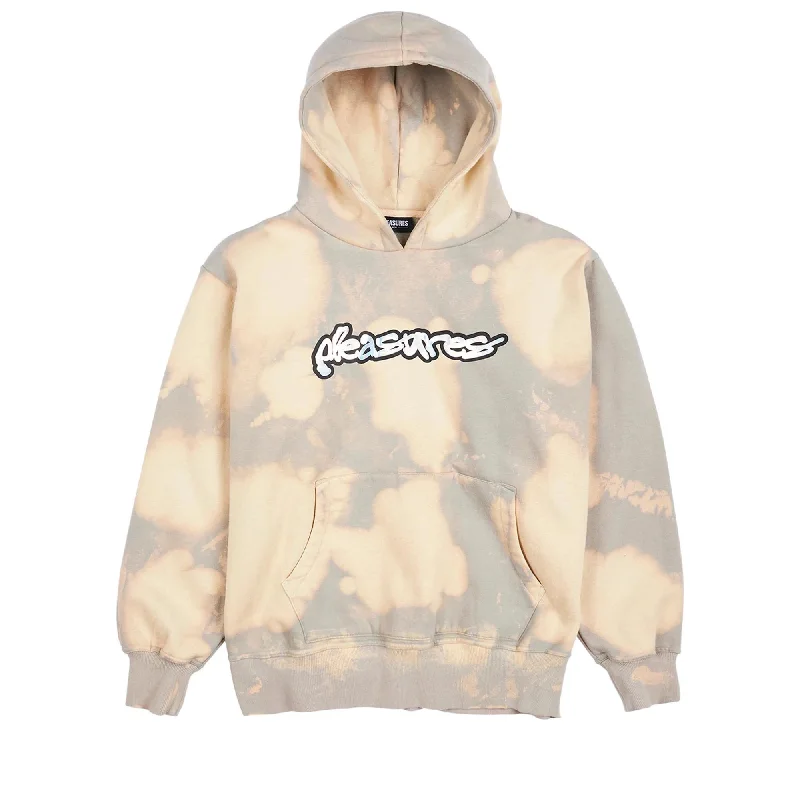 Pleasures Decay Hoodie - Bleach Hoodie with Earth Tones Natural Calm