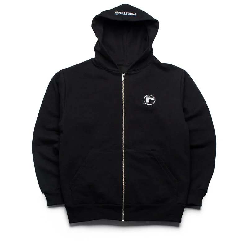 Politics City Series Zip Hoodie - Black Hoodie with Elastic Waist Stretchable Comfortable